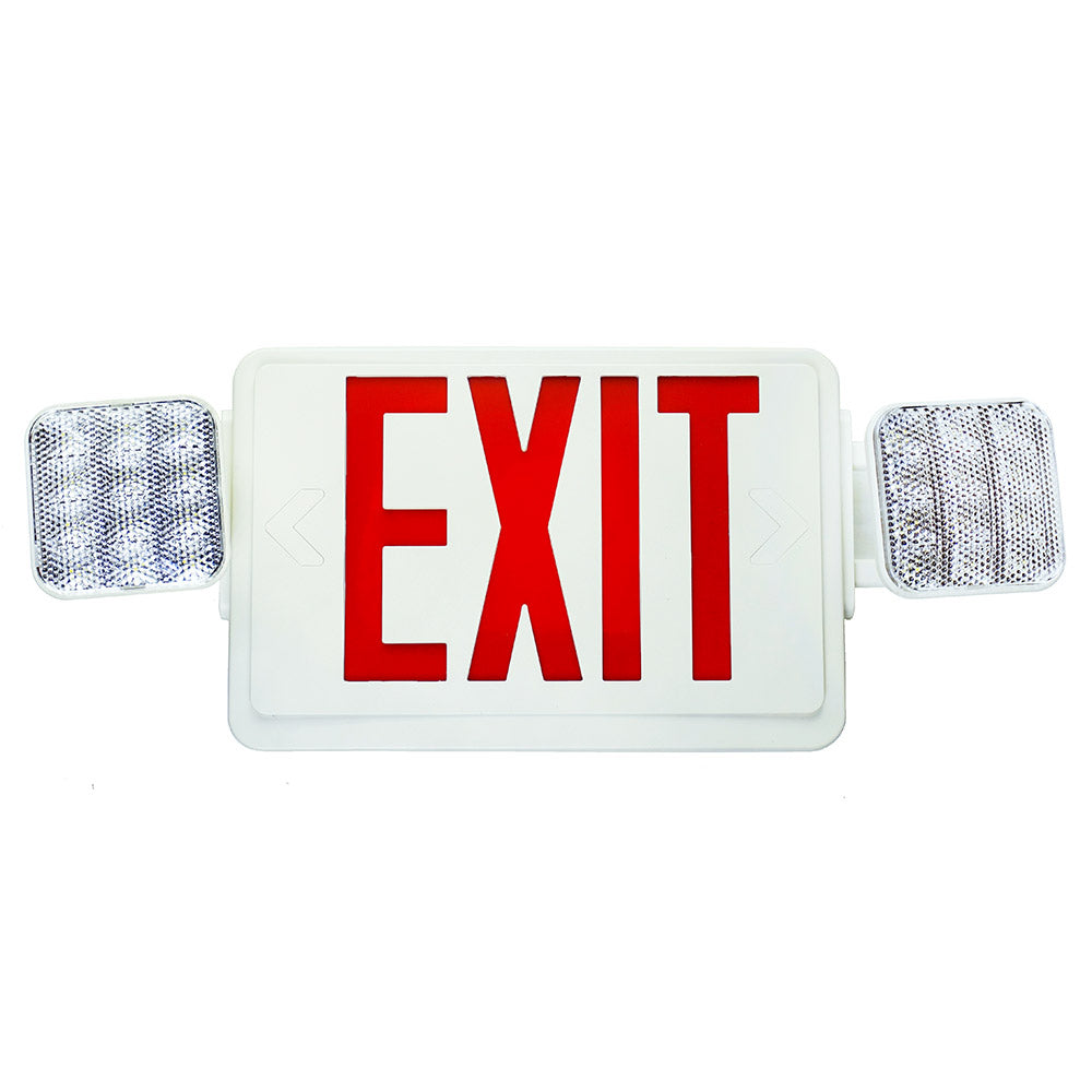 NICOR Remote Capable LED Emergency Exit Sign with Dual Adjustable LED Heads