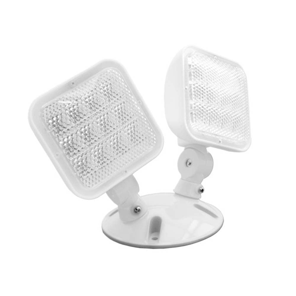 NICOR ERL Series Wet Location Emergency LED Remote Dual Light Fixture, White