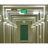 NICOR LED Emergency Exit Sign with Green Lettering - BulbAmerica