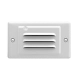 White Horizontal Faceplate for NICOR LED Step Light with Photocell