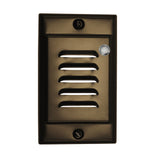 Oil-Rubbed Bronze Vertical Faceplate for NICOR LED Step Light with Photocell