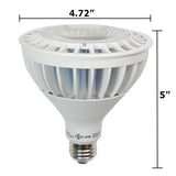 High Quality LED 18w Dimmable PAR38 Cool White Waterproof Bulb - 120w Equiv. - BulbAmerica