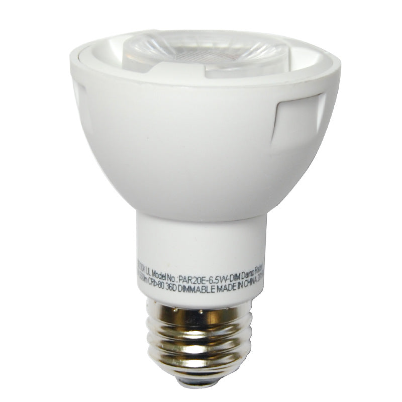 High Quality LED 6.5w Waterproof Dimmable PAR20 Warm White Light Bulb 50w Equiv.