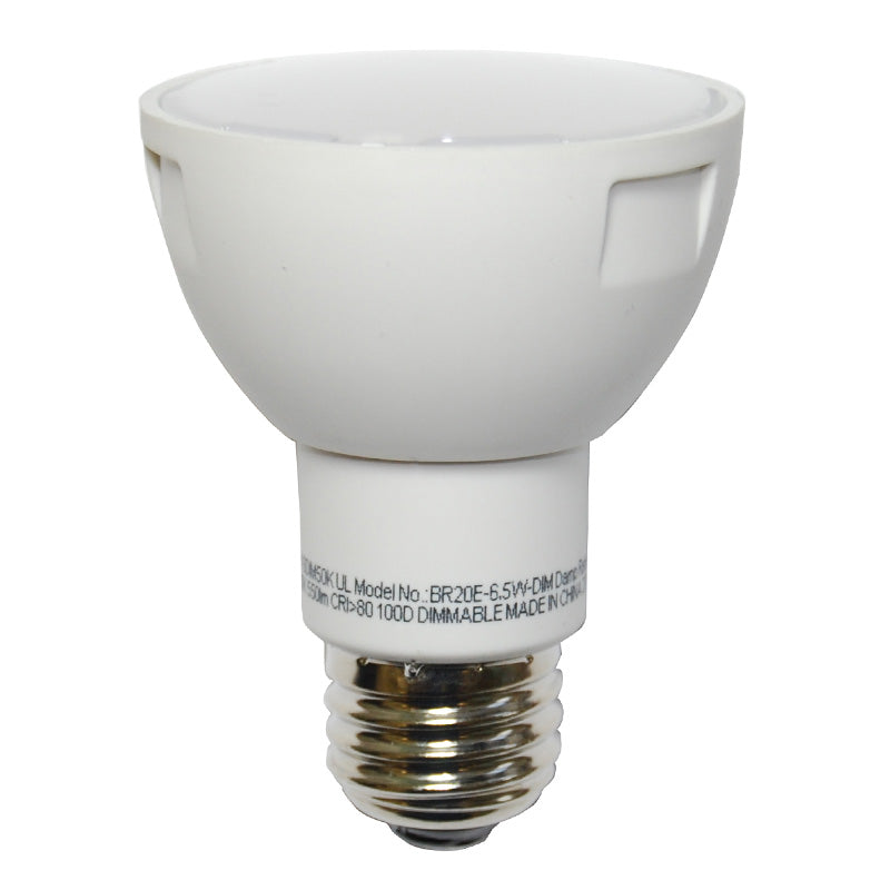 High Quality LED 6.5w Dimmable BR20 Daylight Light Bulb - 50w Equiv.
