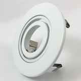 MR16 Recessed Lighting Trim 4" Adjustable to fit 3" Can - White Gimbal Ring Trim_2