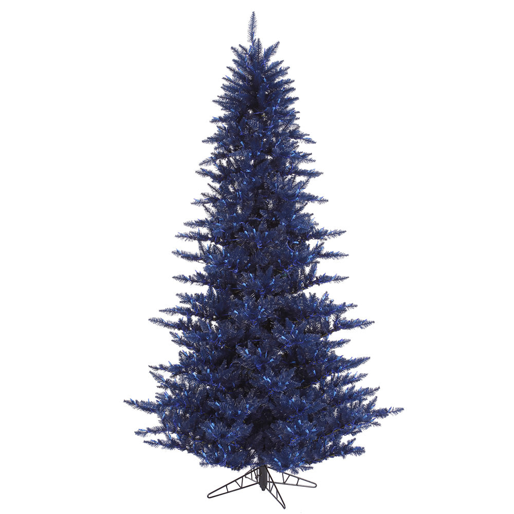 Vickerman 3' Unlit Navy Blue fir Artifical Christmas Tree - 234 Tips Metal stand