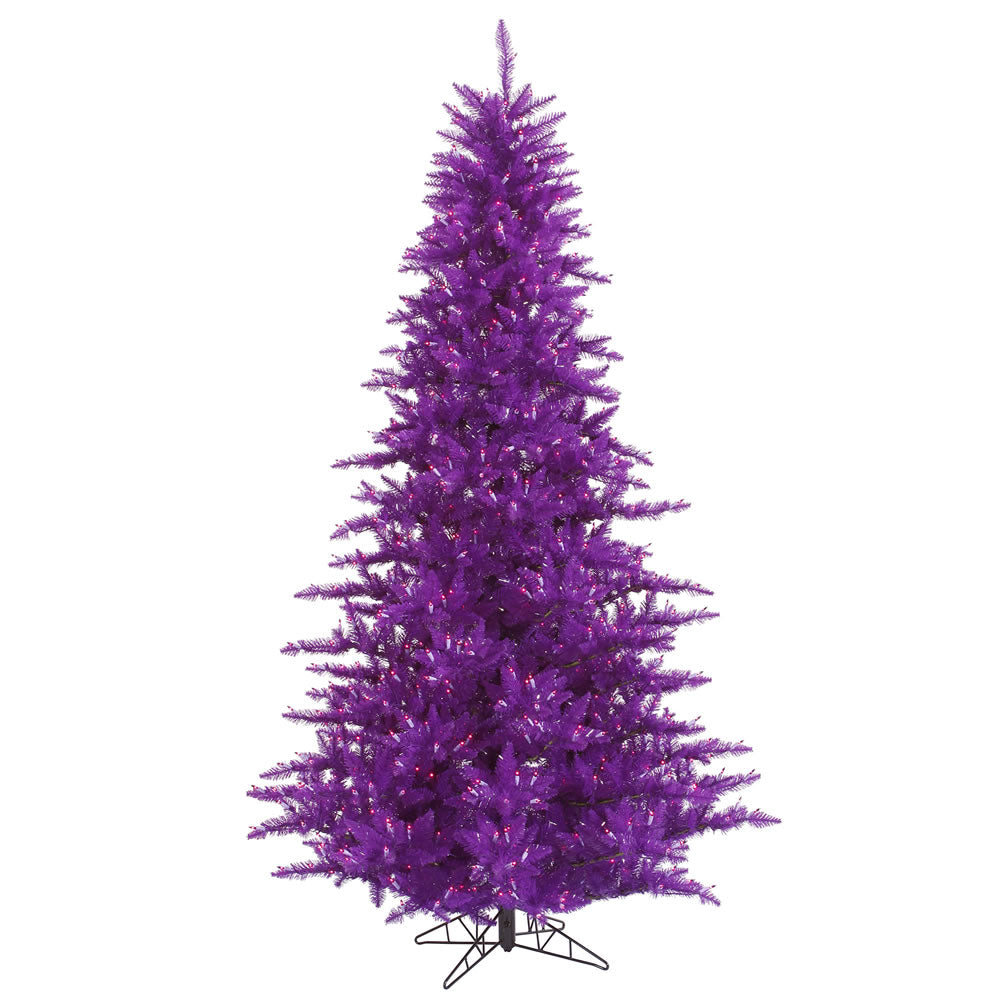 Vickerman 3' Purple Fir Artificial Tree w/ Purple Dura-Lit Italian LED Lights