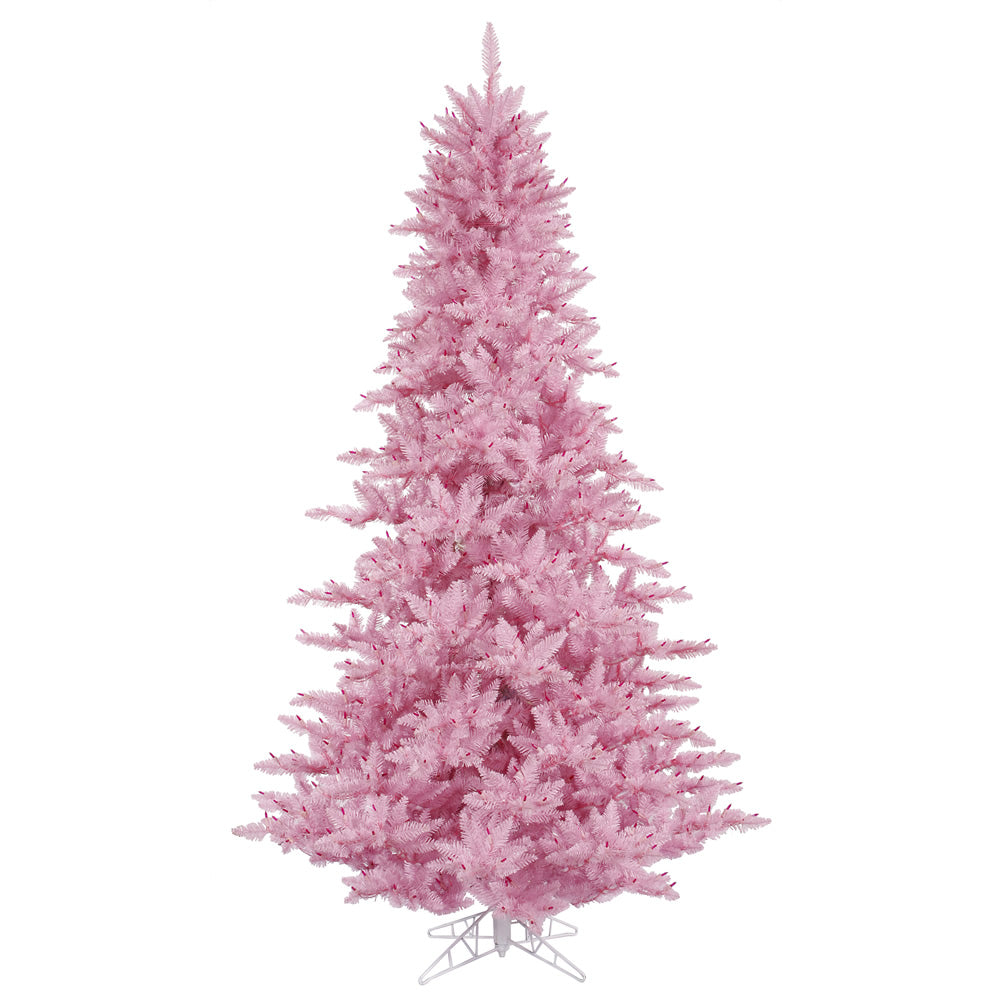 Vickerman Unlit 3' x 25" Pink Fir Artificial Tree - 234 PVC Tips - Metal Stand