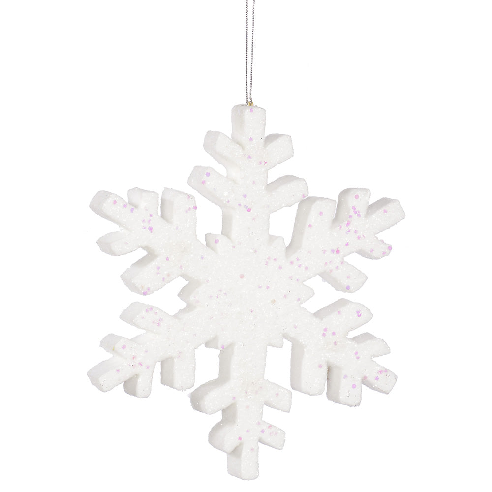 Vickerman 30 in. White Outdoor Glitter Snowflake Christmas Ornament
