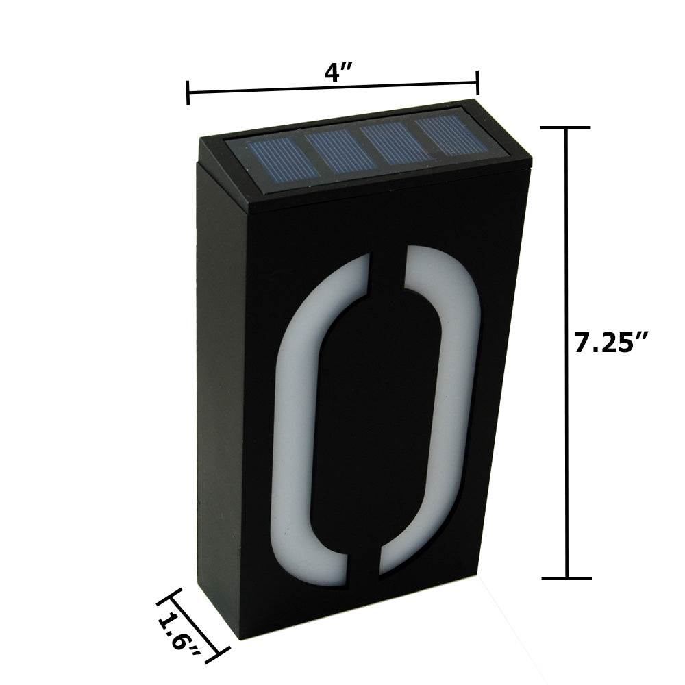 Address Box Led Bulb Waterproof Solar Power LED Address Number Door Wall Plate Light Sign ...