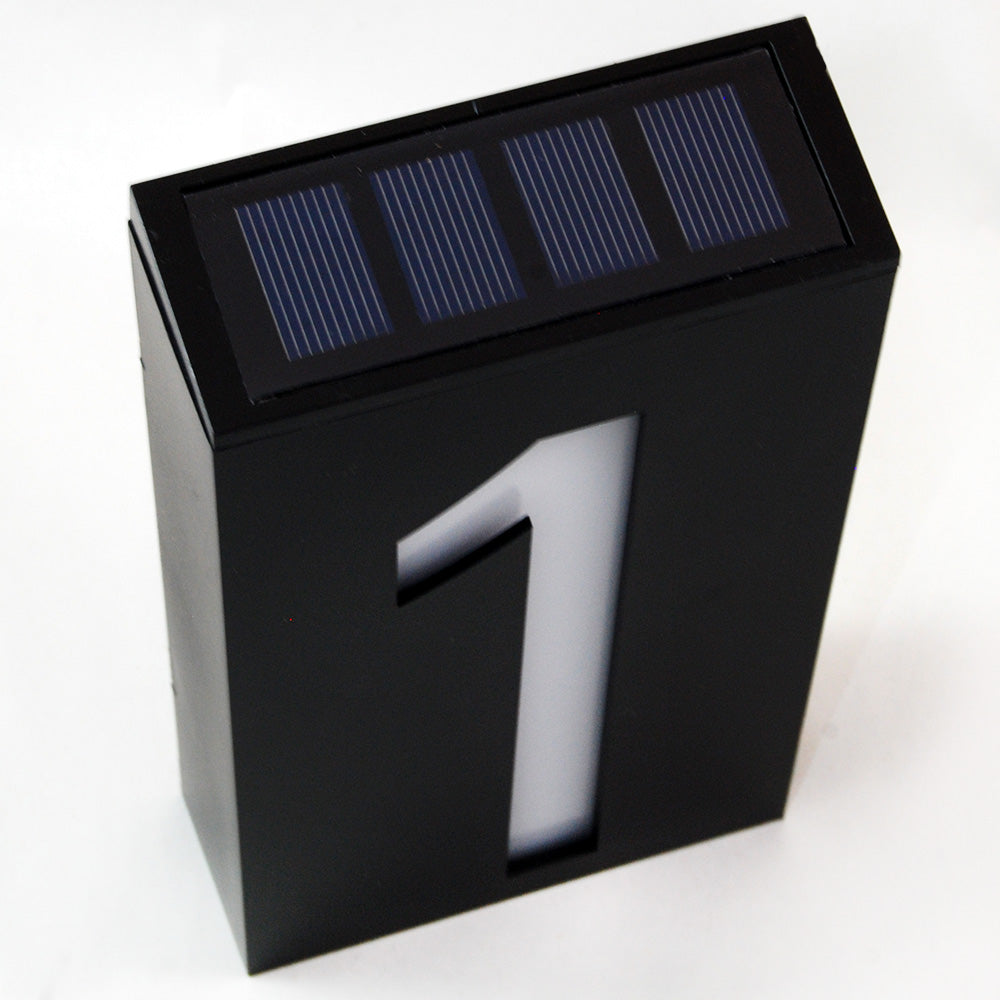 Address Box Led Bulb Waterproof Solar Power LED Address Number Door Wall Plate Light Sign ...