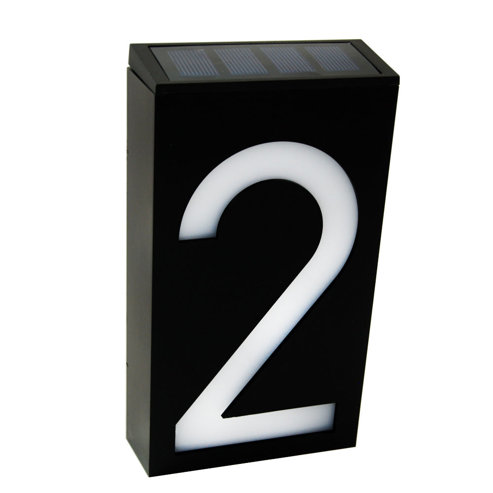Address Box Led Bulb Waterproof Solar Power LED Address Number Door Wall Plate Light Sign ...