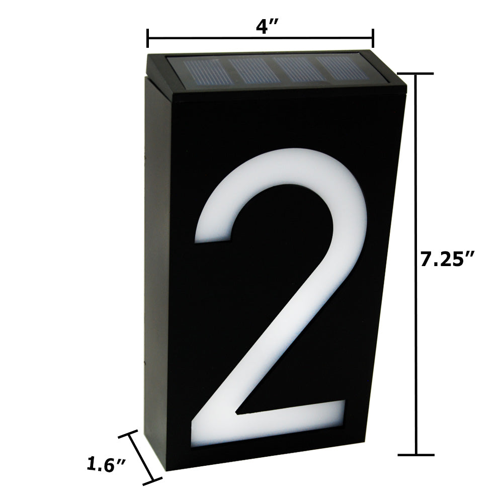 Address Box Led Bulb Waterproof Solar Power LED Address Number Door Wall Plate Light Sign ...