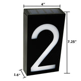 Waterproof Solar Power LED Address Number Door Wall Plate Light Sign - Digit 2_2