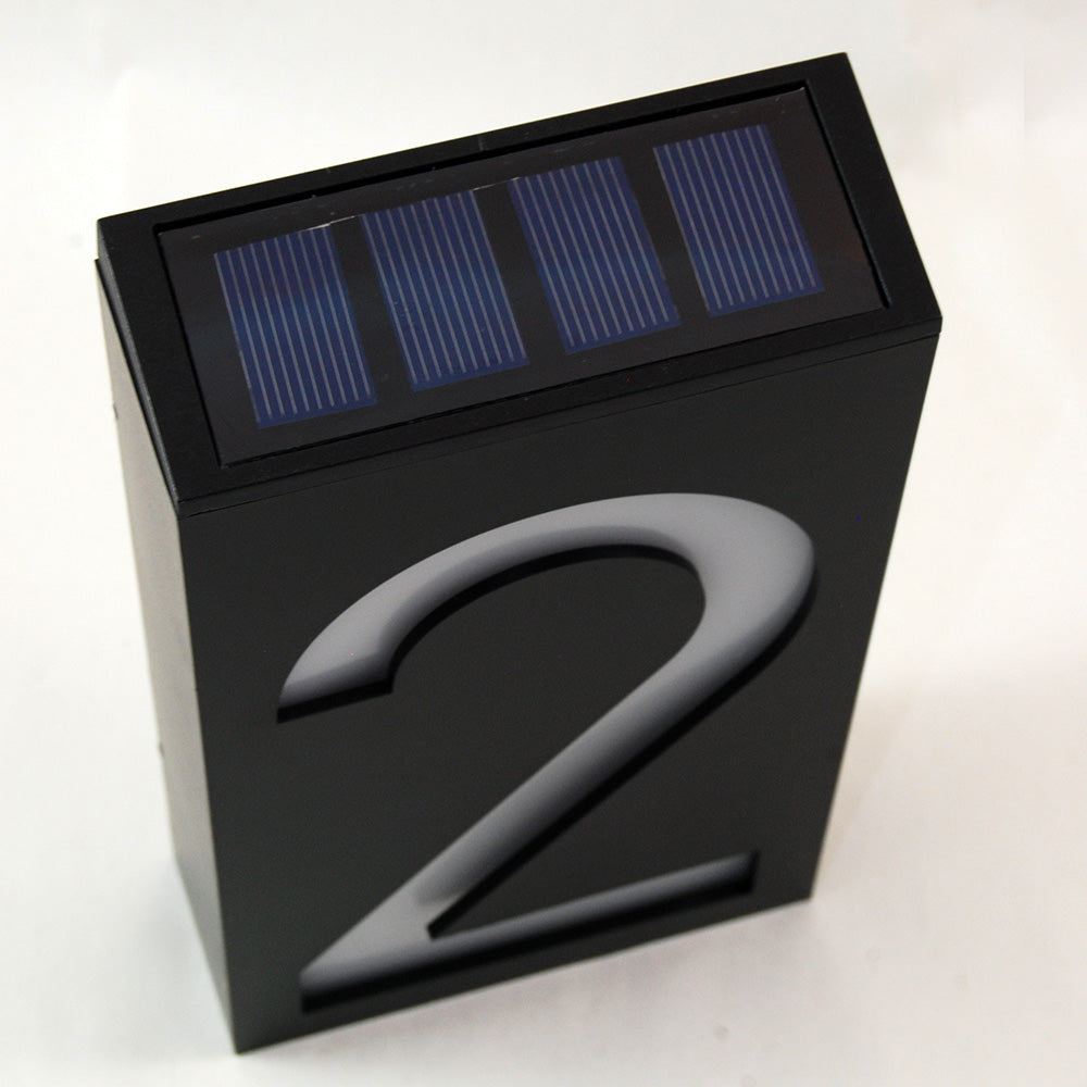 Address Box Led Bulb Waterproof Solar Power LED Address Number Door Wall Plate Light Sign ...