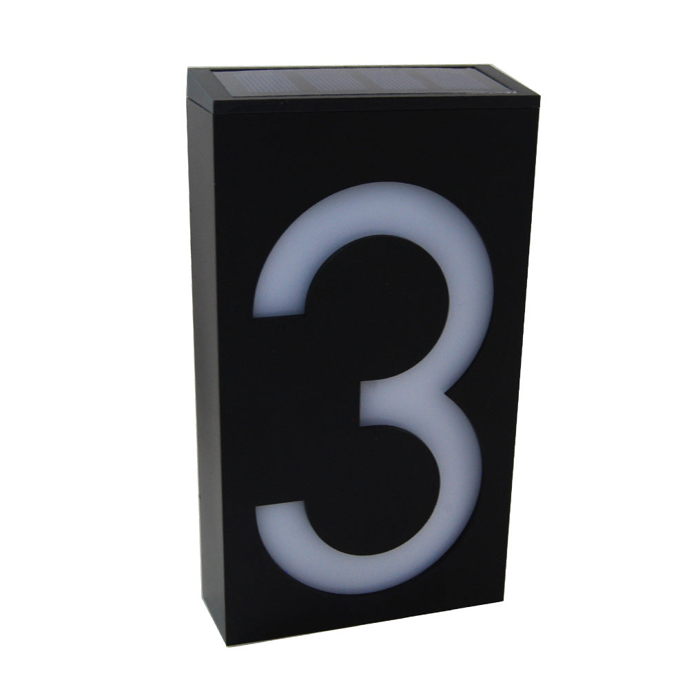 Address Box Led Bulb Waterproof Solar Power LED Address Number Door Wall Plate Light Sign ...