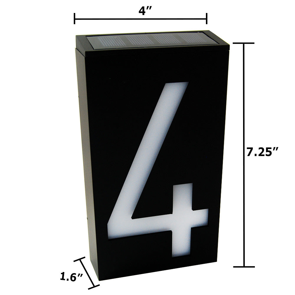 Address Box Led Bulb Waterproof Solar Power LED Address Number Door Wall Plate Light Sign ...