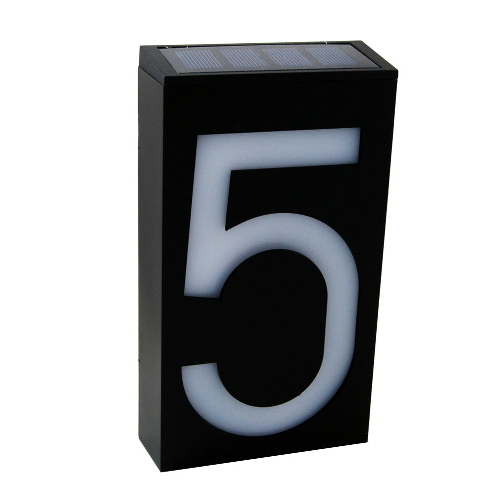 Address Box Led Bulb Waterproof Solar Power LED Address Number Door Wall Plate Light Sign ...