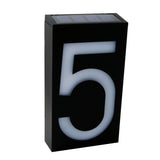 Waterproof Solar Power LED Address Number Door Wall Plate Light Sign - Digit 5