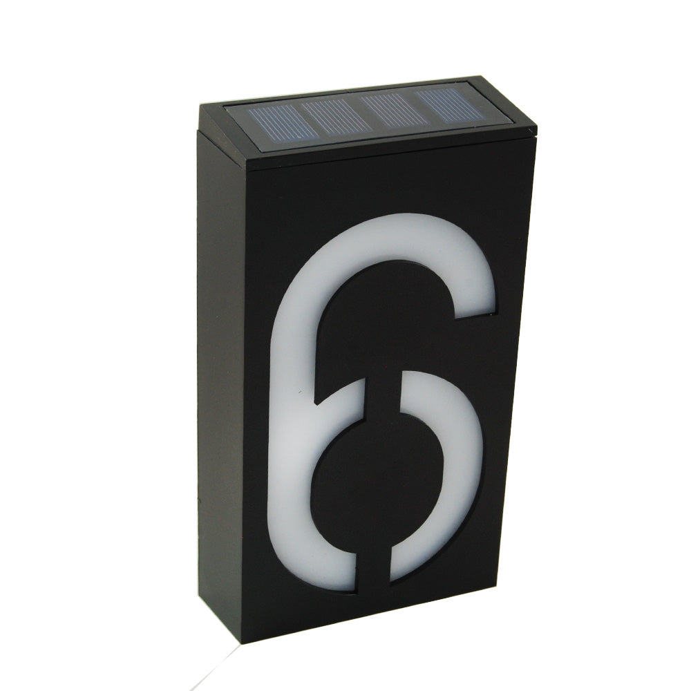 Address Box Led Bulb Waterproof Solar Power LED Address Number Door Wall Plate Light Sign ...