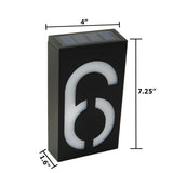 Waterproof Solar Power LED Address Number Door Wall Plate Light Sign - Digit 6_2
