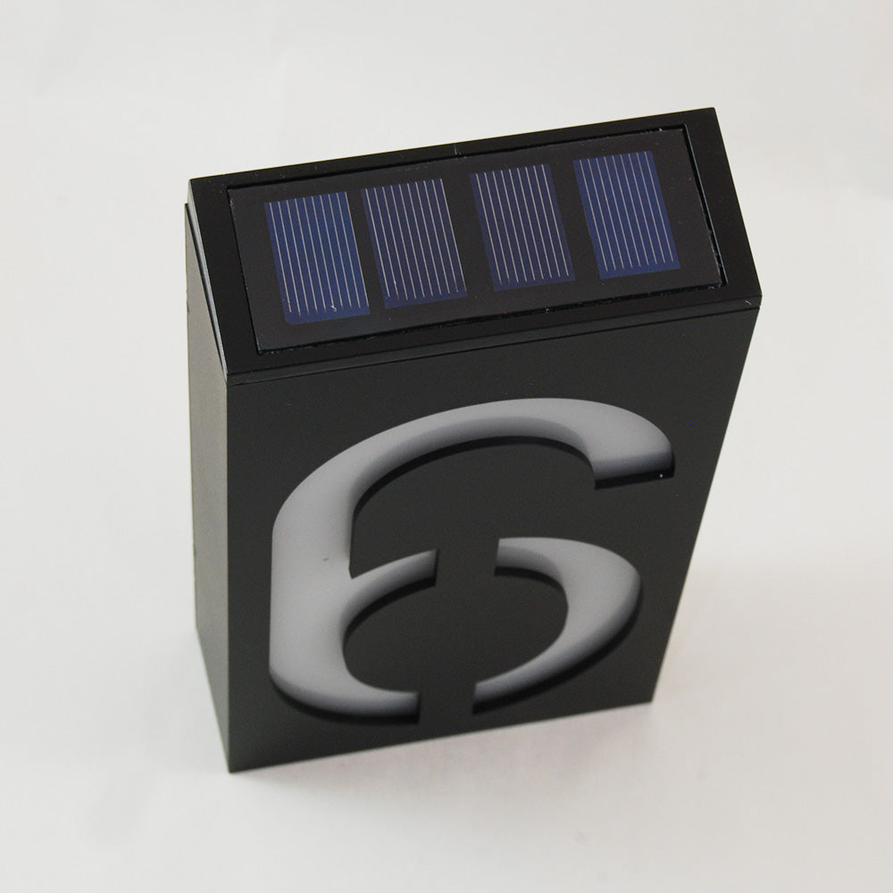 Address Box Led Bulb Waterproof Solar Power LED Address Number Door Wall Plate Light Sign ...