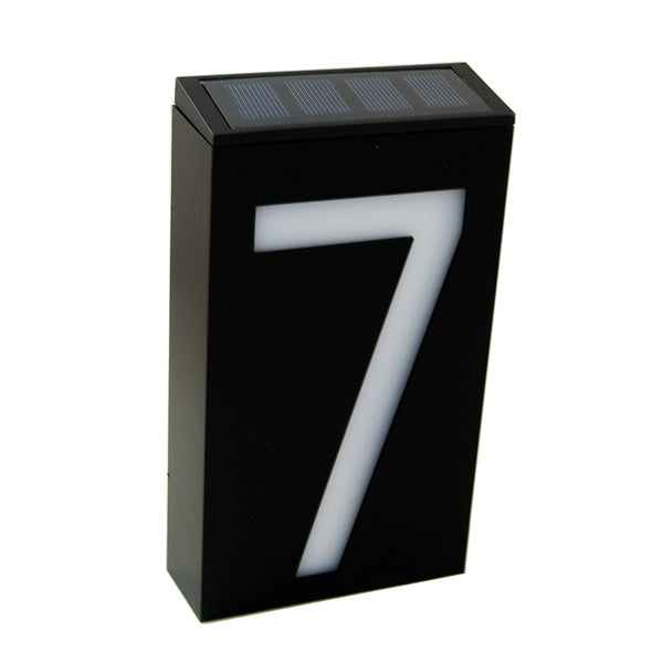 Address Box Led Bulb Waterproof Solar Power LED Address Number Door Wall Plate Light Sign ...