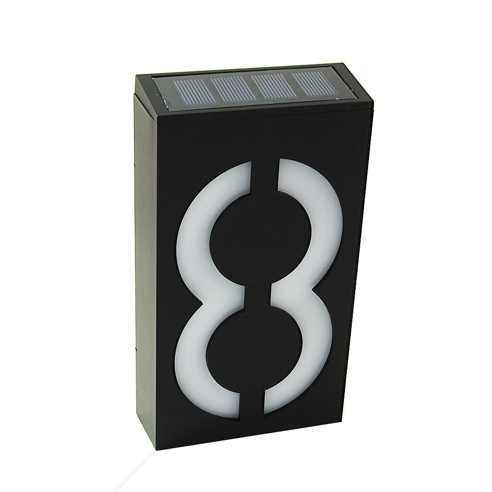 Address Box Led Bulb Waterproof Solar Power LED Address Number Door Wall Plate Light Sign ...