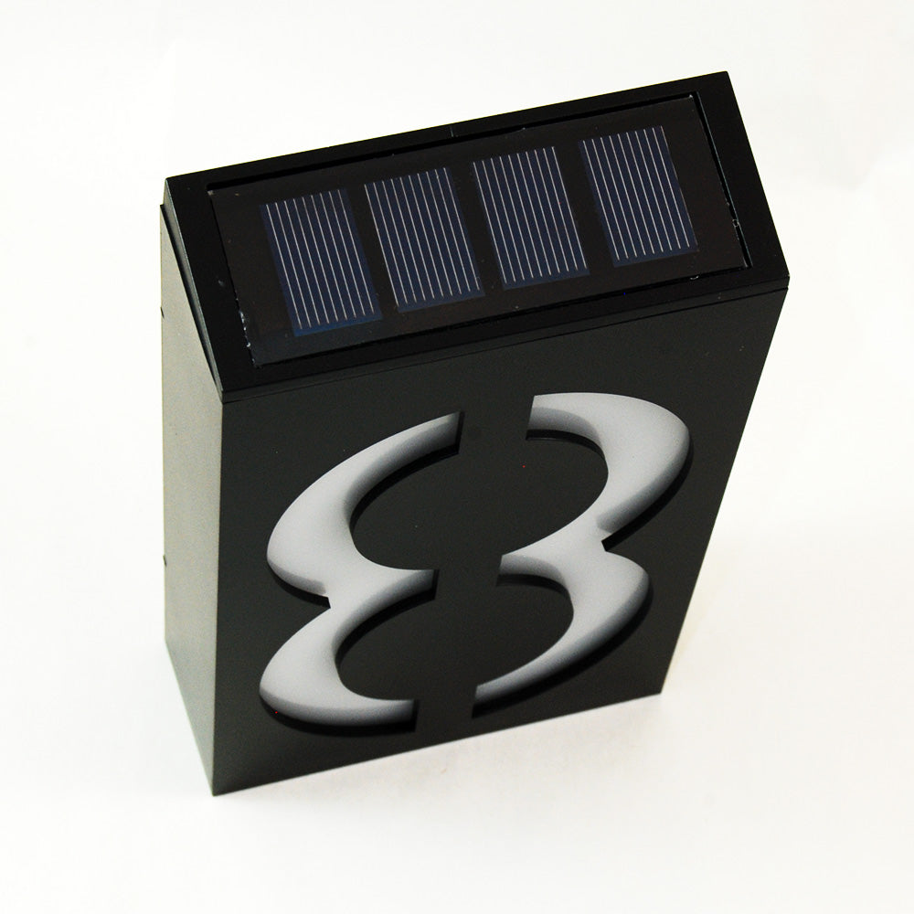 Address Box Led Bulb Waterproof Solar Power LED Address Number Door Wall Plate Light Sign ...