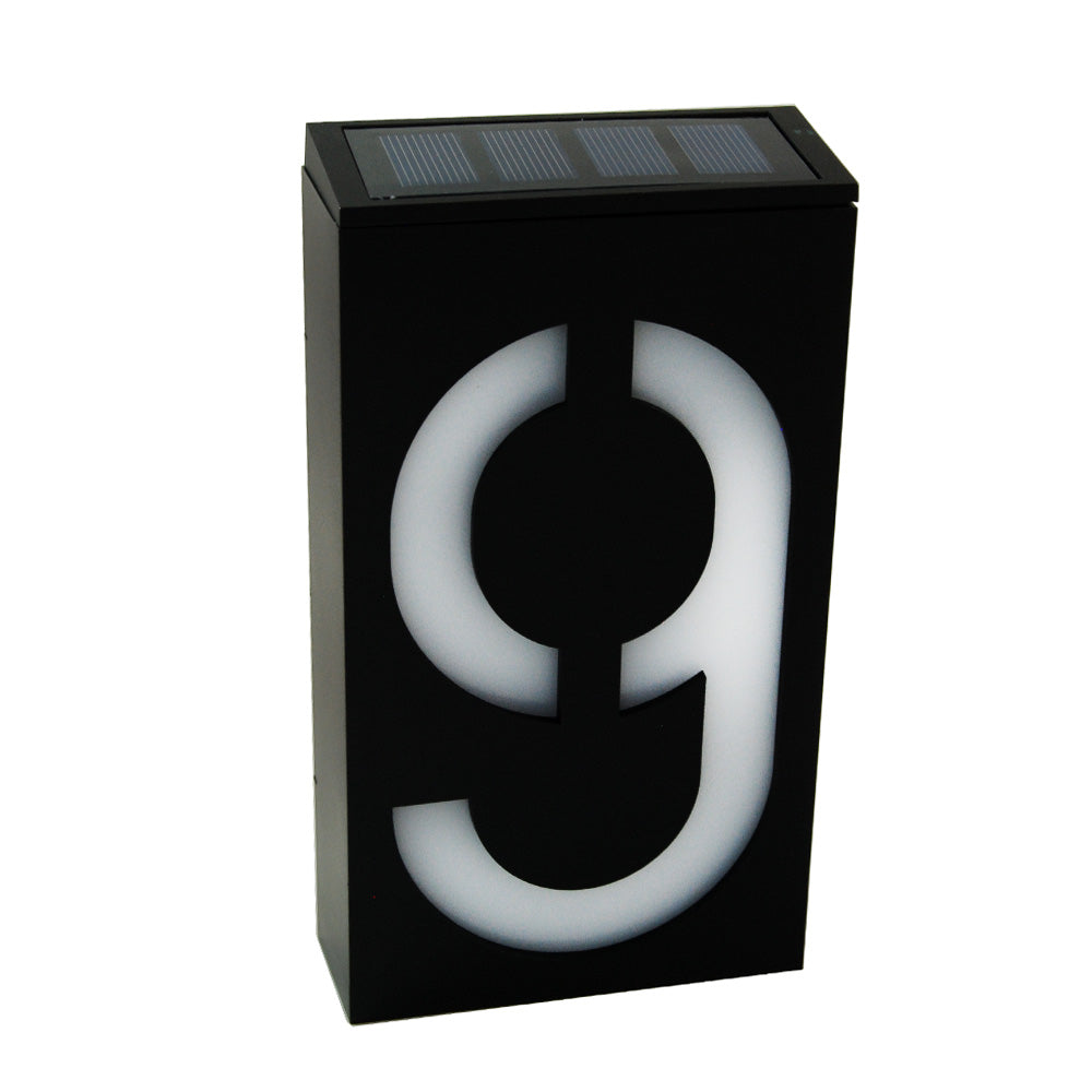 Address Box Led Bulb Waterproof Solar Power LED Address Number Door Wall Plate Light Sign ...