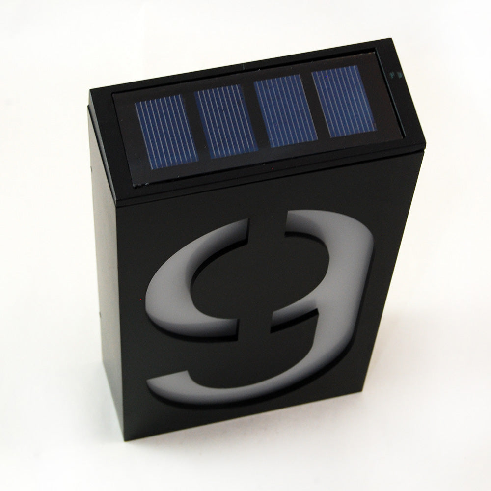 Waterproof Solar Power LED Address Number Door Wall Plate Light Sign ...