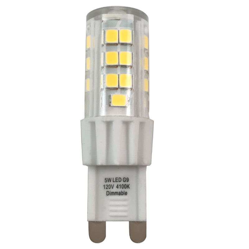 Bageri for eksempel Pris Luxrite 5 Watt 4100K T4 Dimmable G9 Base LED Flood Light Bulb - 50w eq –  BulbAmerica