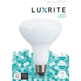 Luxrite 9W BR30 Dimmable LED 5000K Bright White Light Bulb_2