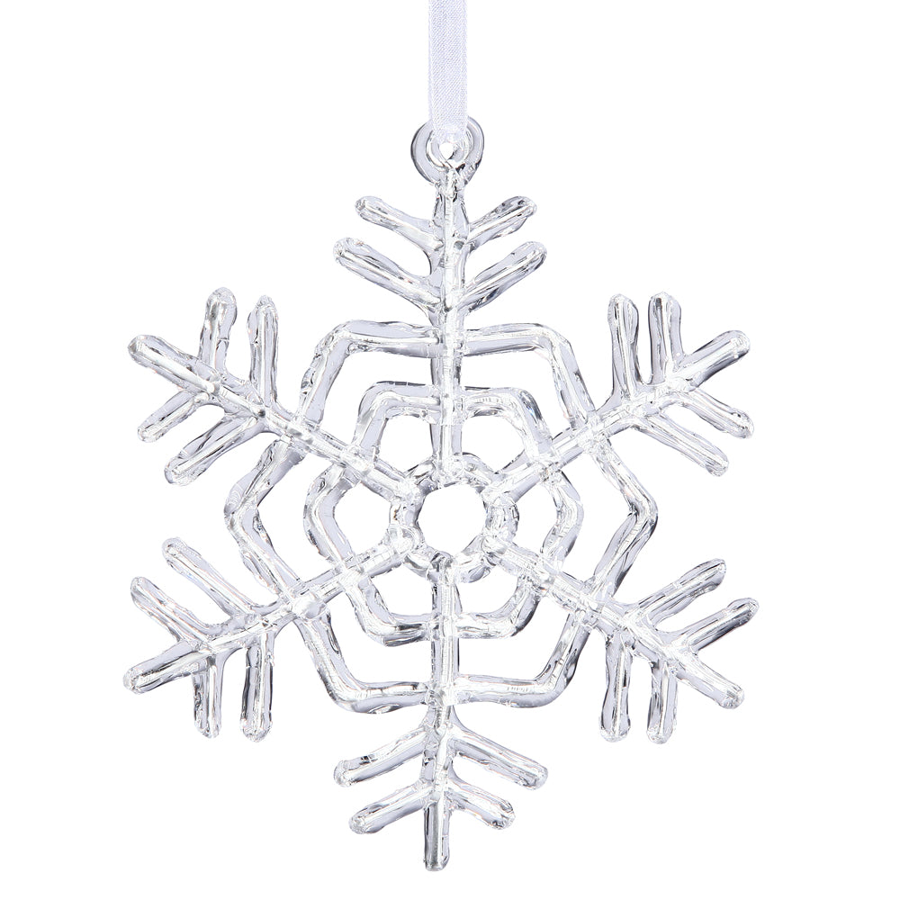 Vickerman 12 in. Clear Snowflake Christmas Ornament