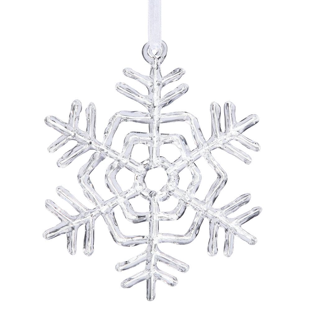5" Clear Acrylic Snowflake Ornament