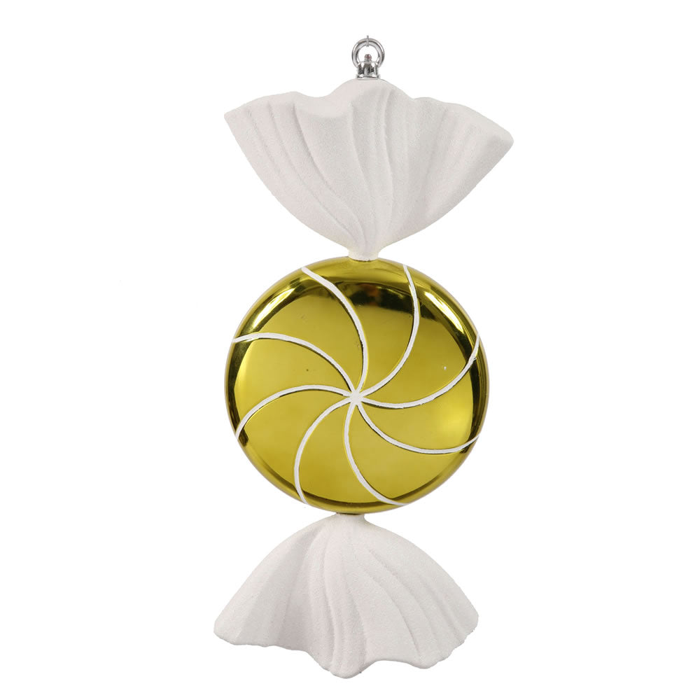 Vickerman 18.5 in. Lime-White swirl Candy Candy Christmas Ornament