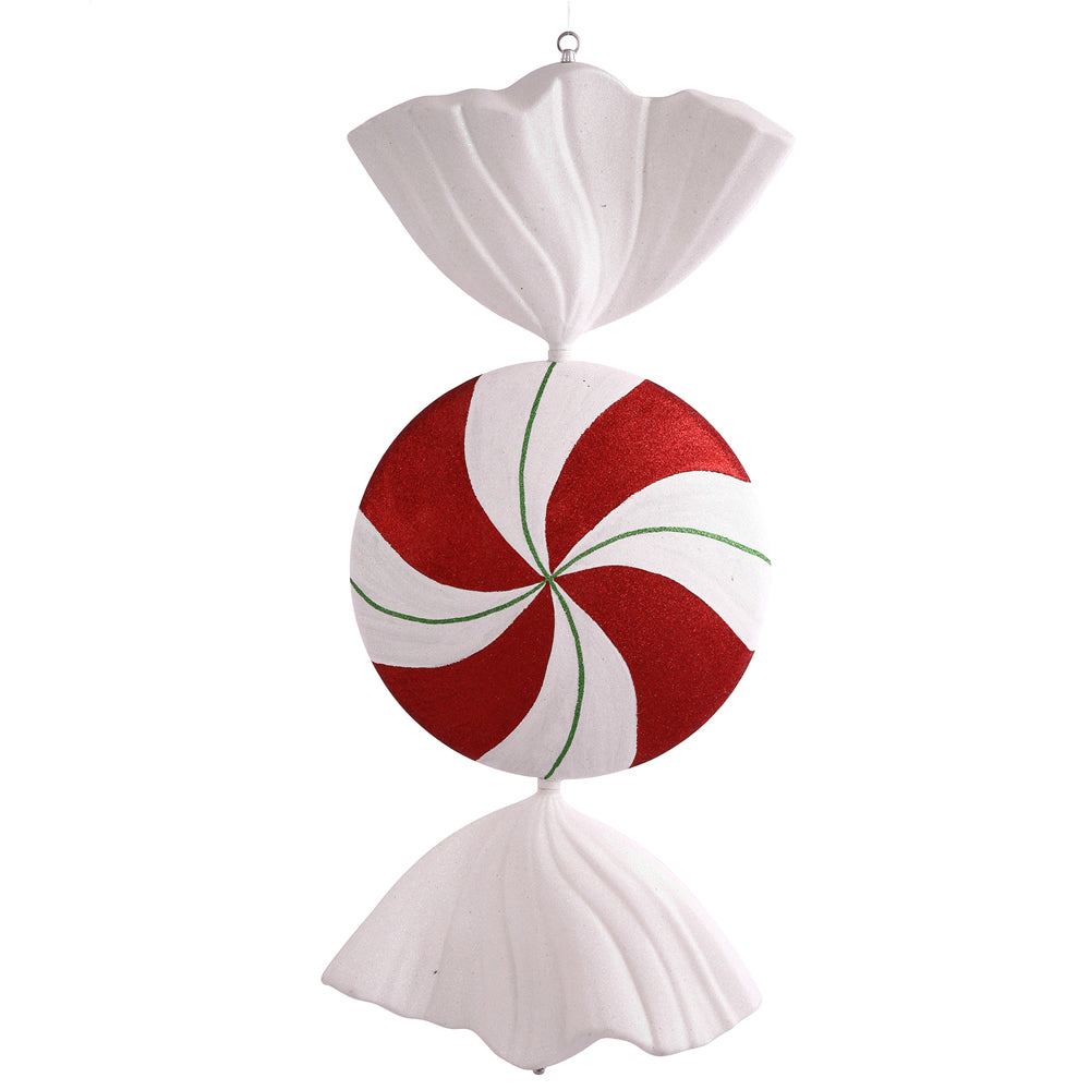 Vickerman 37 in. Red-White-Green swirl Candy Candy Christmas Ornament
