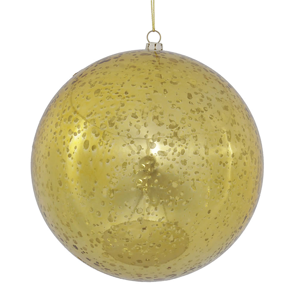 Vickerman 6 in. Gold Shiny Mercury Ball Christmas Ornament