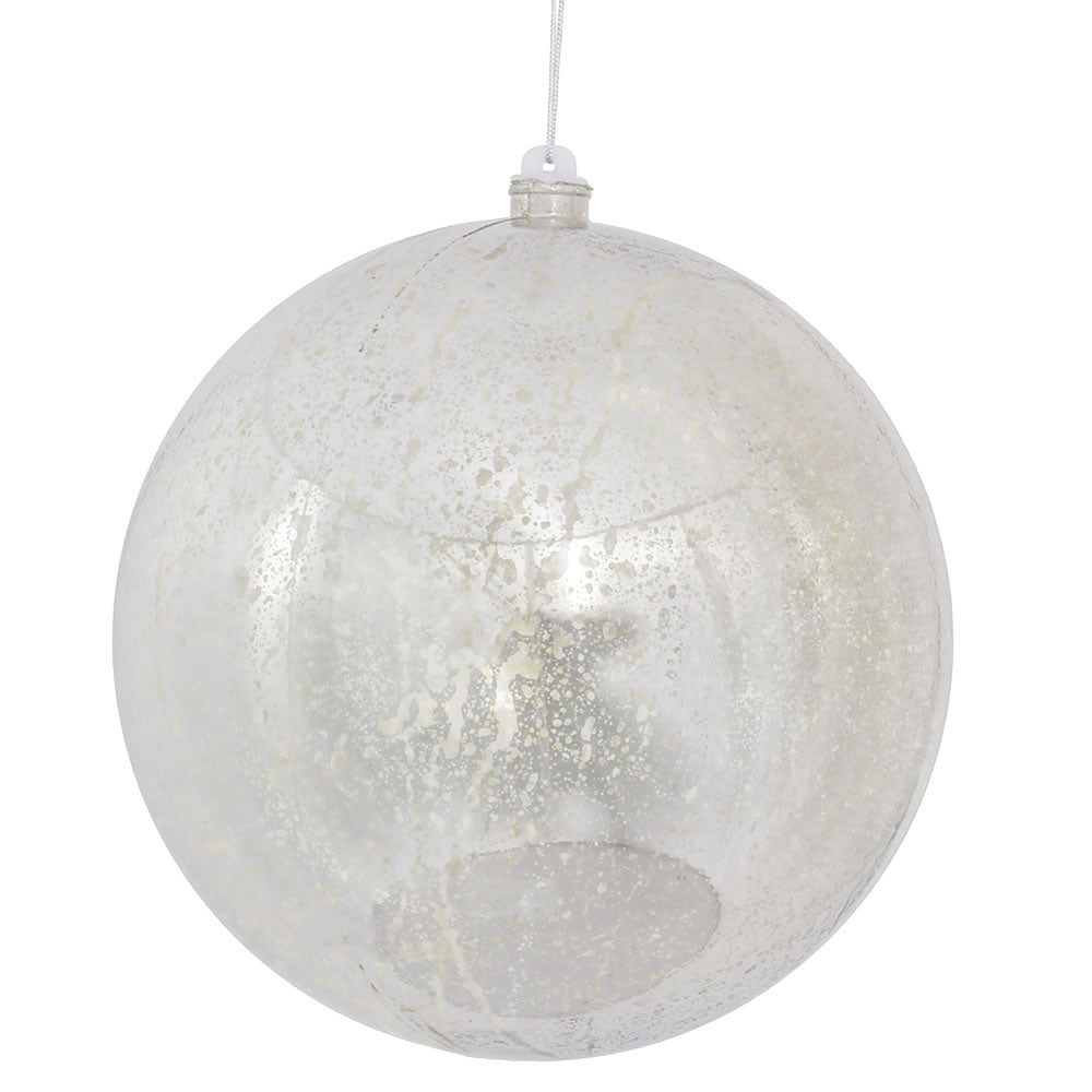 Vickerman 8 in. Silver Shiny Mercury Ball Christmas Ornament