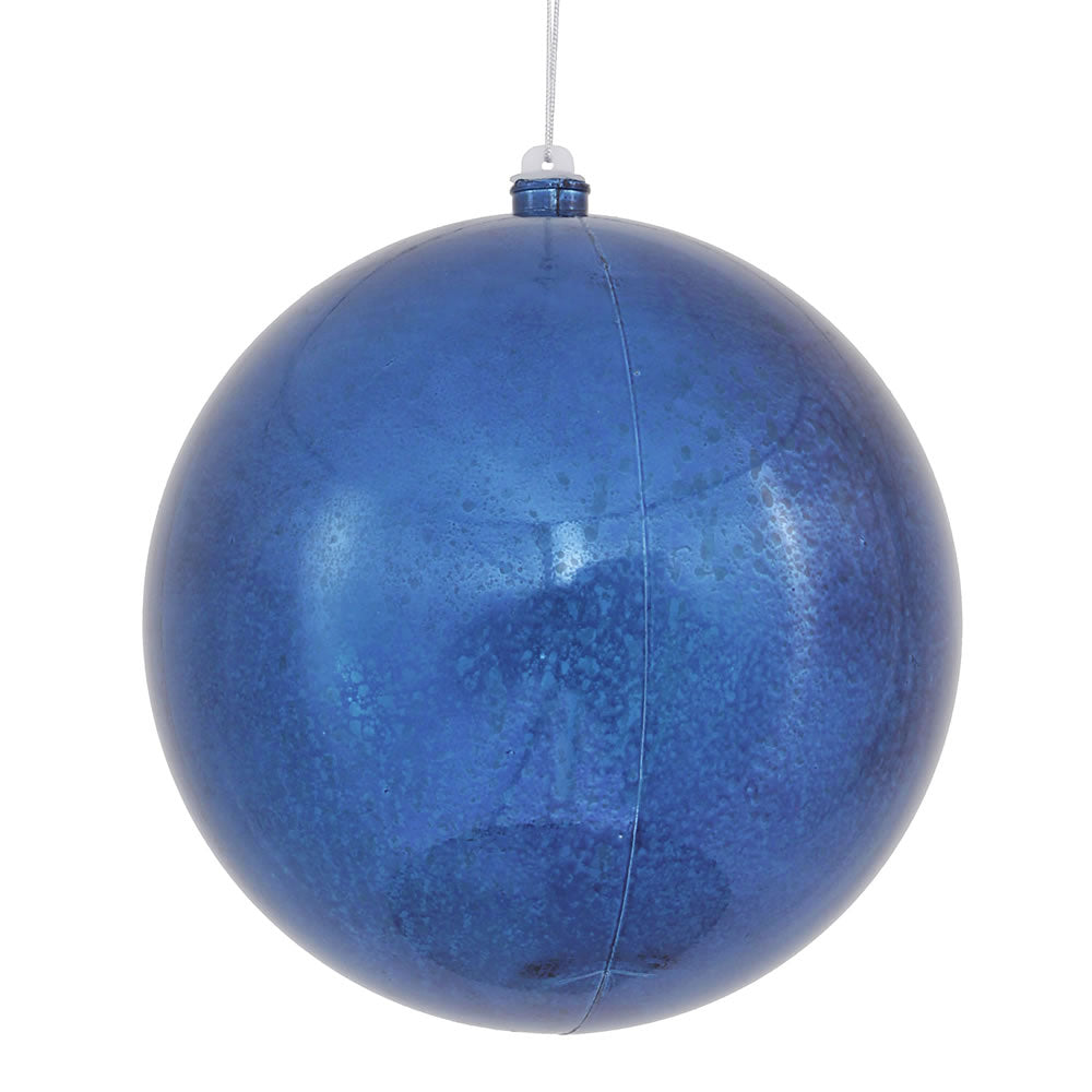 Vickerman 12 in. Sea Blue Shiny Mercury Ball Christmas Ornament