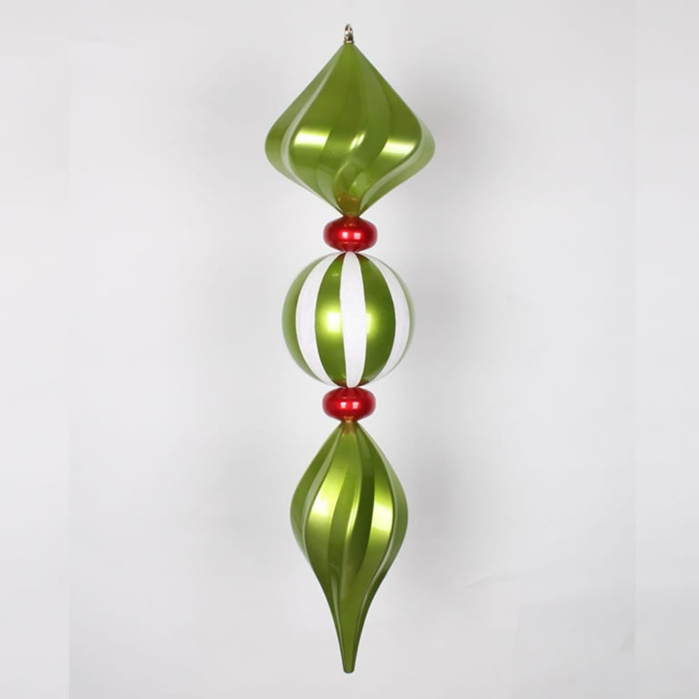 Vickerman 39 in. Lime-Red Finial Christmas Ornament