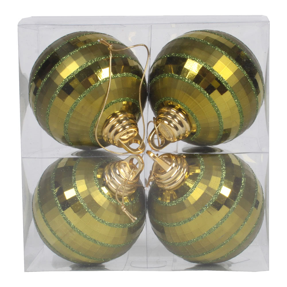 Vickerman 4 in. Olive Shiny Matte Ball Christmas Ornament