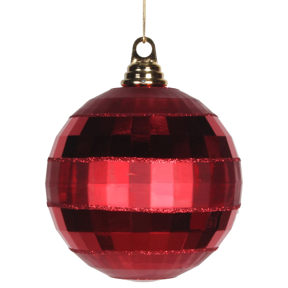 Vickerman 5.5 in. Red Shiny Matte Ball Christmas Ornament