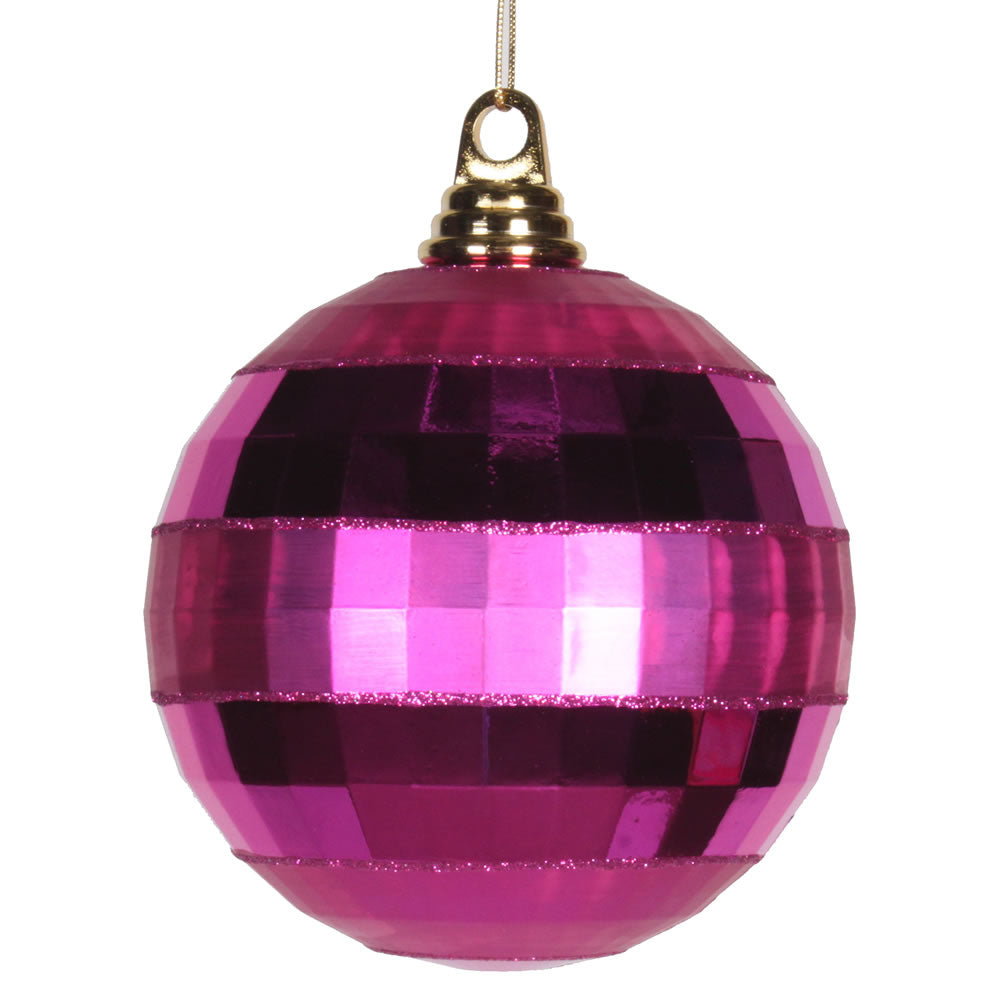 Vickerman 5.5 in. Orchid Shiny Matte Ball Christmas Ornament