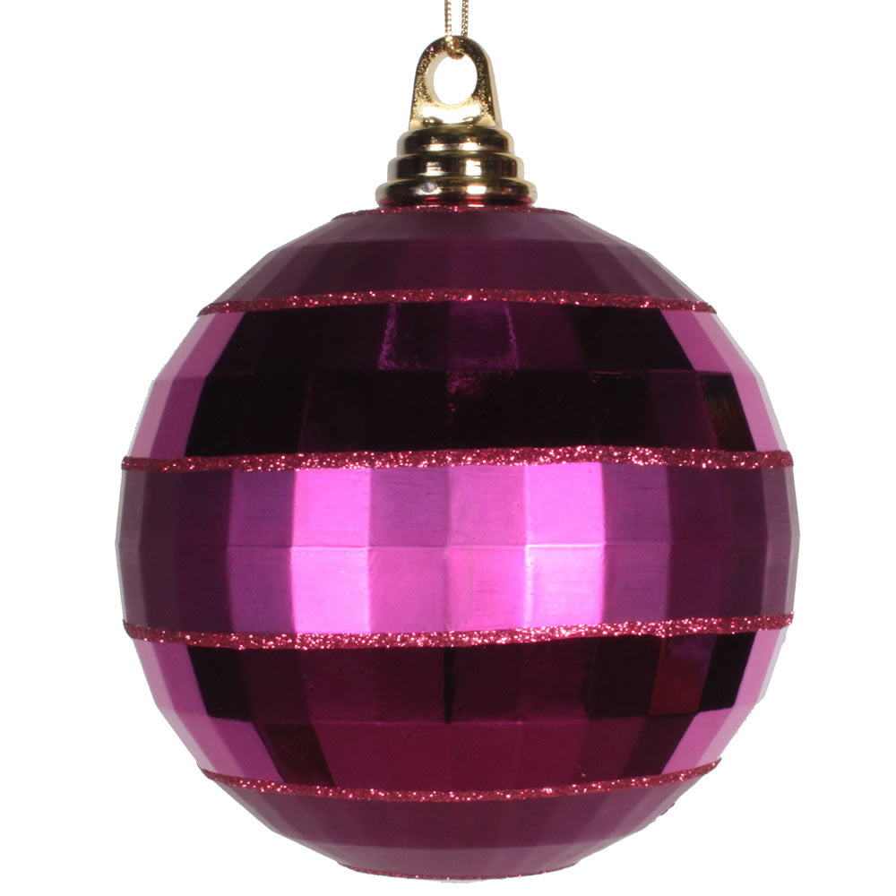 Vickerman 5.5 in. Magenta Shiny Matte Ball Christmas Ornament