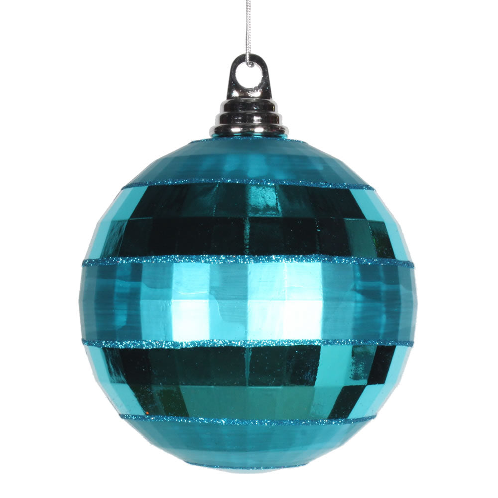 Vickerman 5.5 in. Turquoise Shiny Matte Ball Christmas Ornament