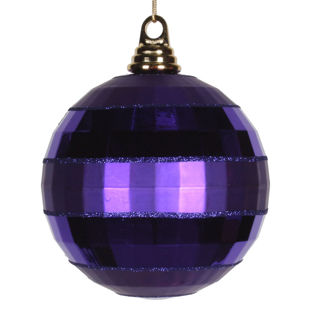 Vickerman 5.5 in. Plum Shiny Matte Ball Christmas Ornament