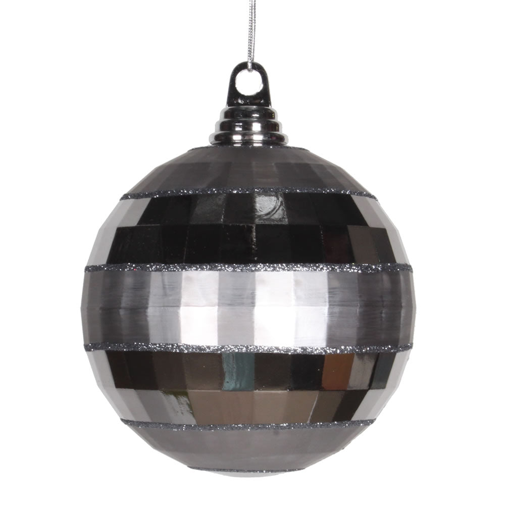 Vickerman 5.5 in. Pewter Shiny Matte Ball Christmas Ornament