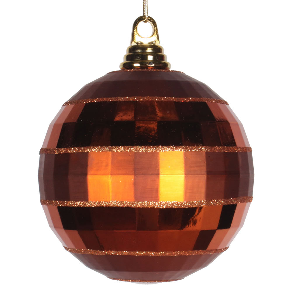 Vickerman 5.5 in. Copper Shiny Matte Ball Christmas Ornament