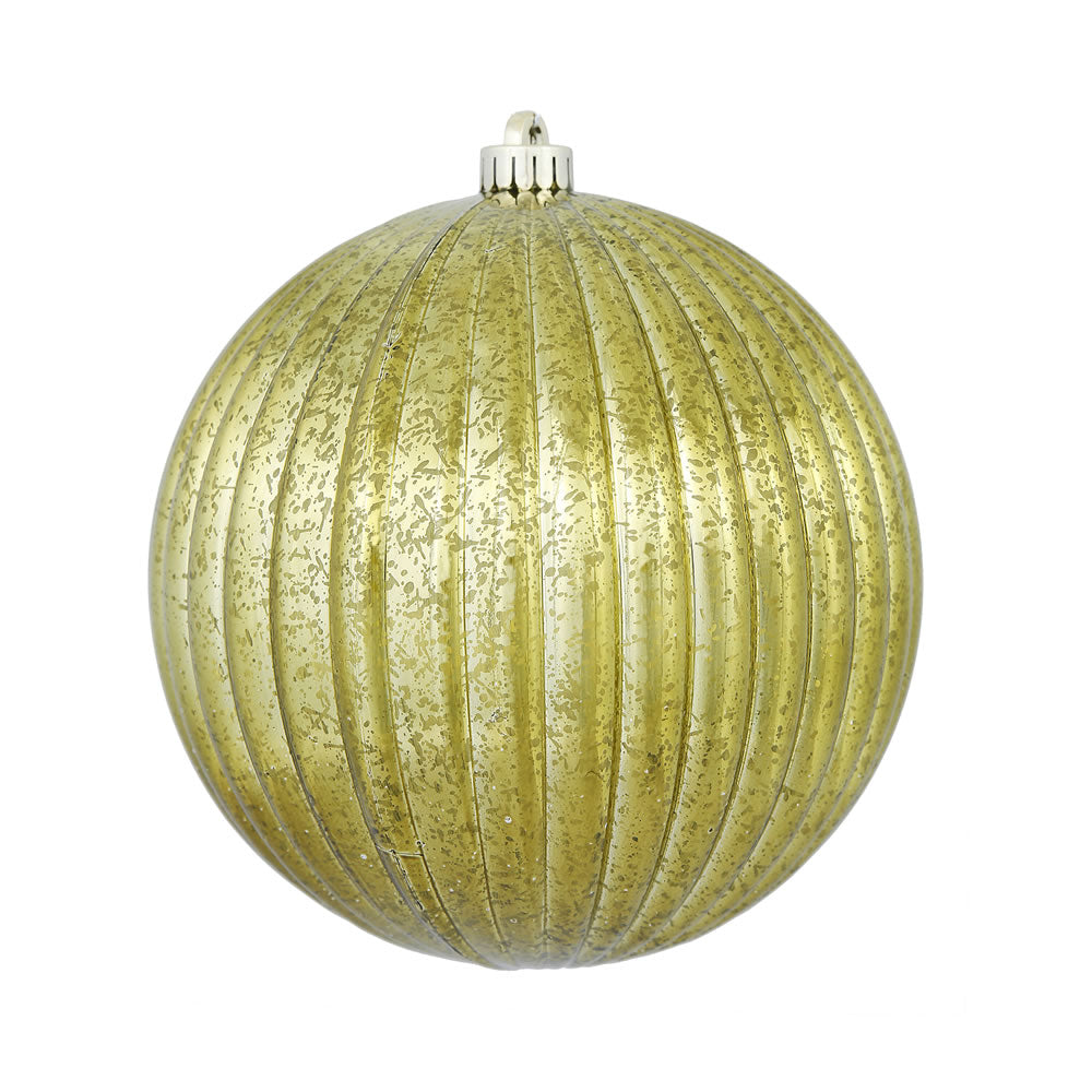 8" Olive Mercury Pumpkin Ball Shatterproof Christmas Ornament